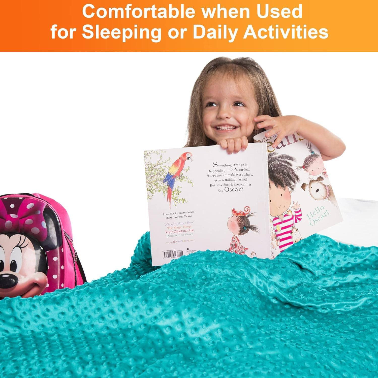 Comfortable when Used for Sleeping or Daily Activities

S. Something strange is happening in Zoe's garden. There are animals everywhere, even a talking parrot! But why does it keep calling, "Hello Oscar?" 

Look at the cover of the book. Who is Zoe and who is Oscar? Where is the Magic School Bus? Zoe's Christmas.