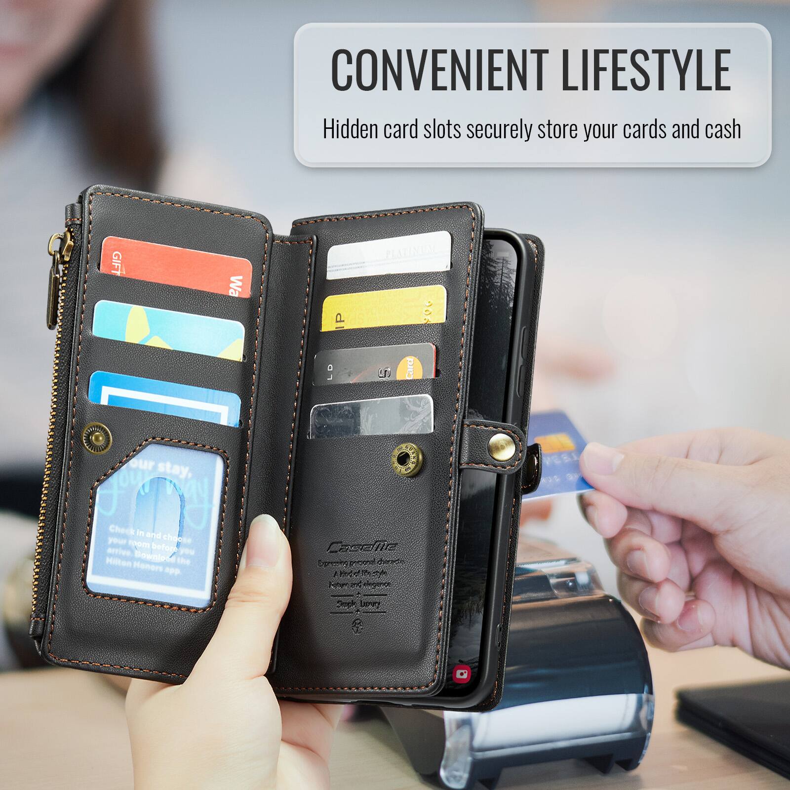 CONVENIENT LIFESTYLE  
Hidden card slots securely store your cards and cash  

GIFT  
Wa IP PLATINIAL  

0 L U I NOTAATN  

our stay, ou  

Chock in and your choose megt befor arrive Bownlos you Hilton the Honors app  

Casdile ne Eigresing shn_o_oal non_otrnsce  

1d  

1 t nototcrib A ehegence +.  

Smpk Leevary PERI AUS