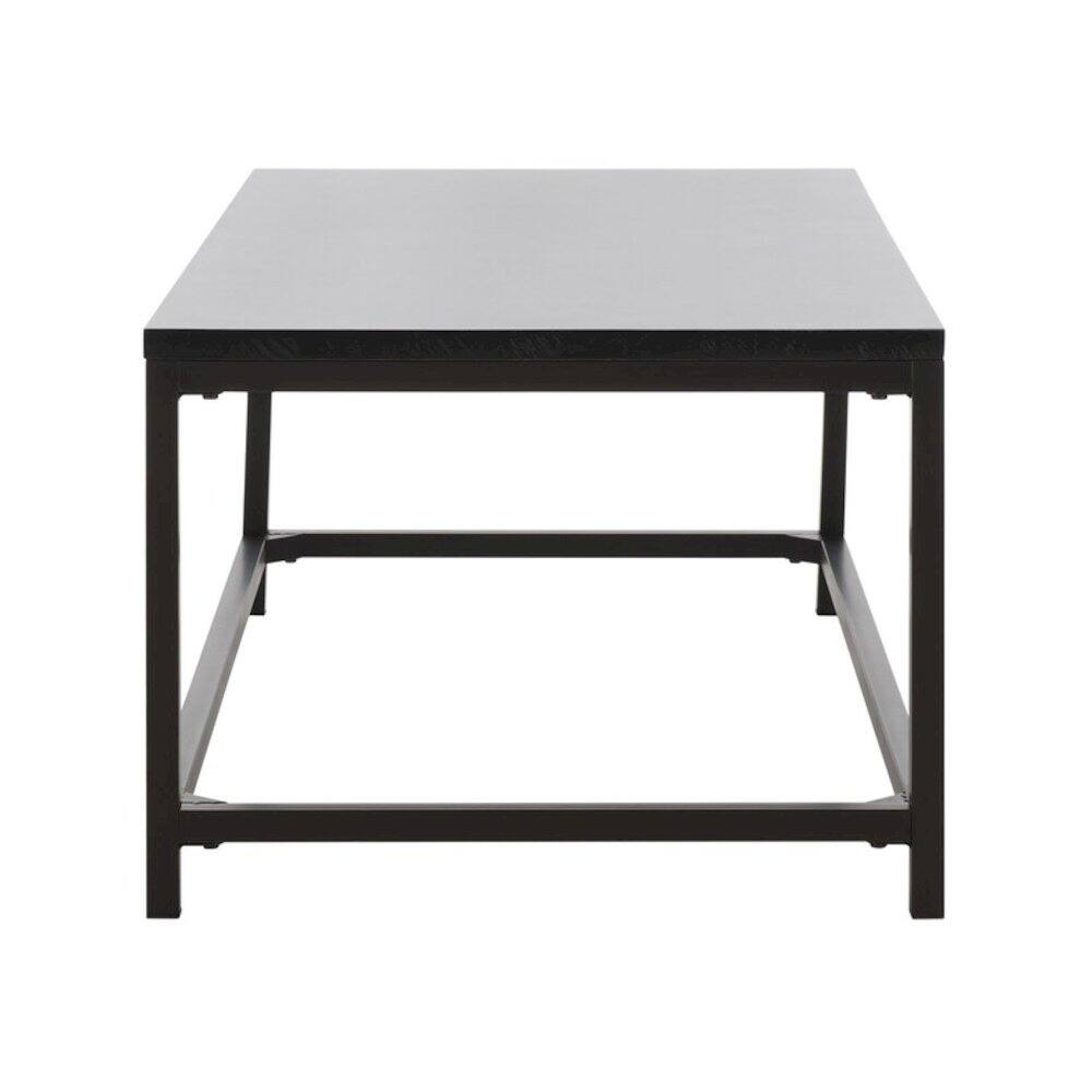 Front. Safavieh - Alec Coffee Table, Distressed Black - Black.