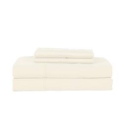 Castle Hill London - 410 Thread Count Cotton Sateen Sheet Set Deep Pocket - Queen - Ivory