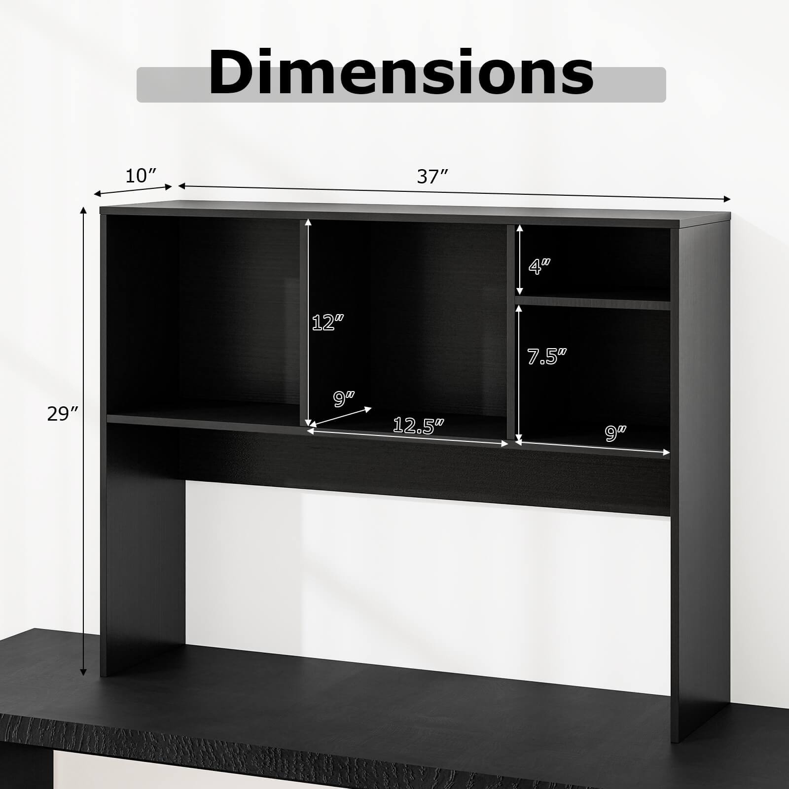 Dimensions: 10" x 37" x 4" x 12" x 7.5" x 29" x 9" x 12.5" x 9"