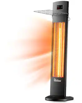 DR. INFRARED HEATER - DR-298 1500W Infrared Space Heater Freestanding Portable Indoor/Outdoor, Wall/Ceiling Mount, Remote, Timer - Black