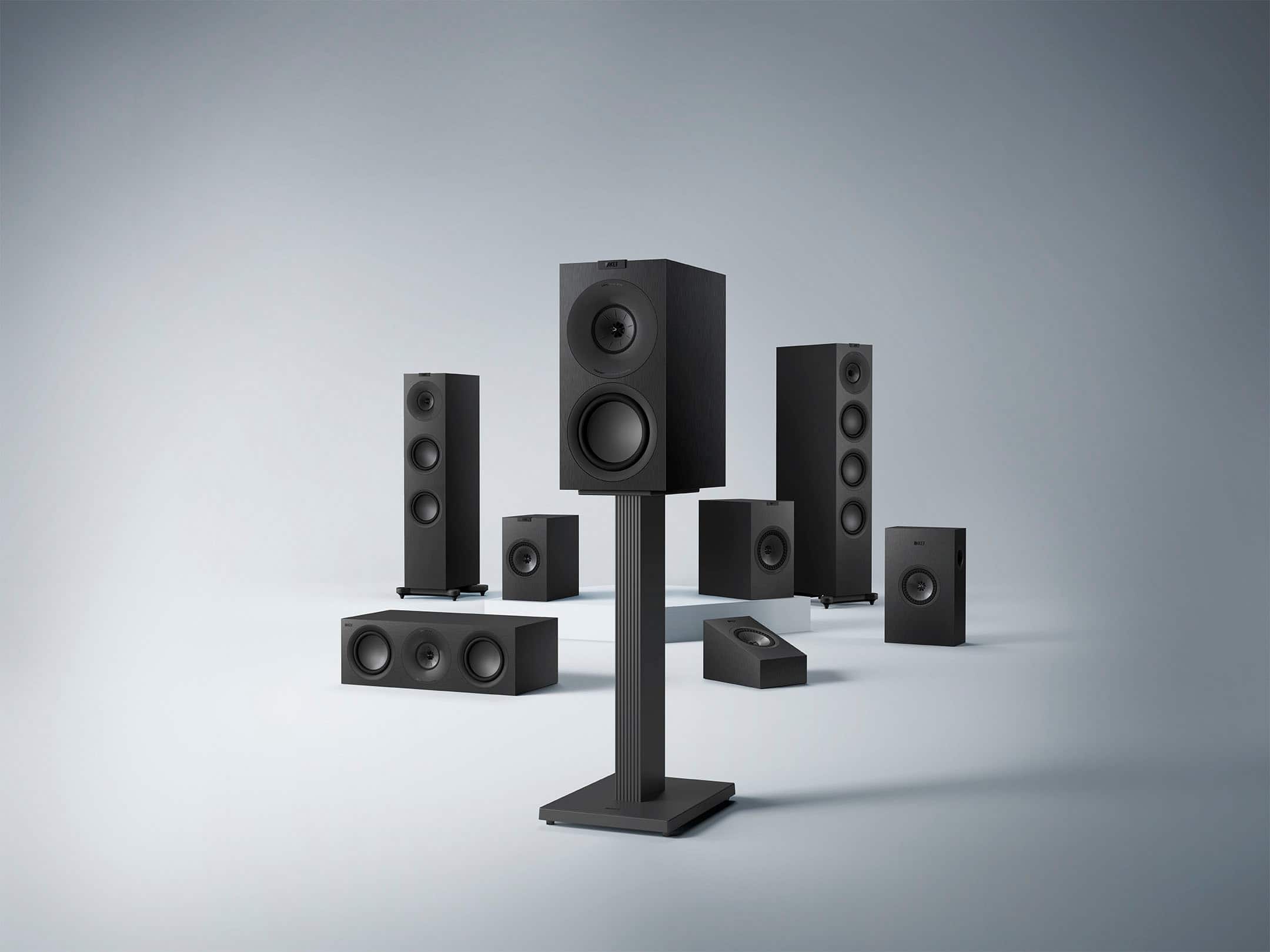 Alt View 12. KEF - Q1 Meta Bookshelf Speakers (Pair) - Black.