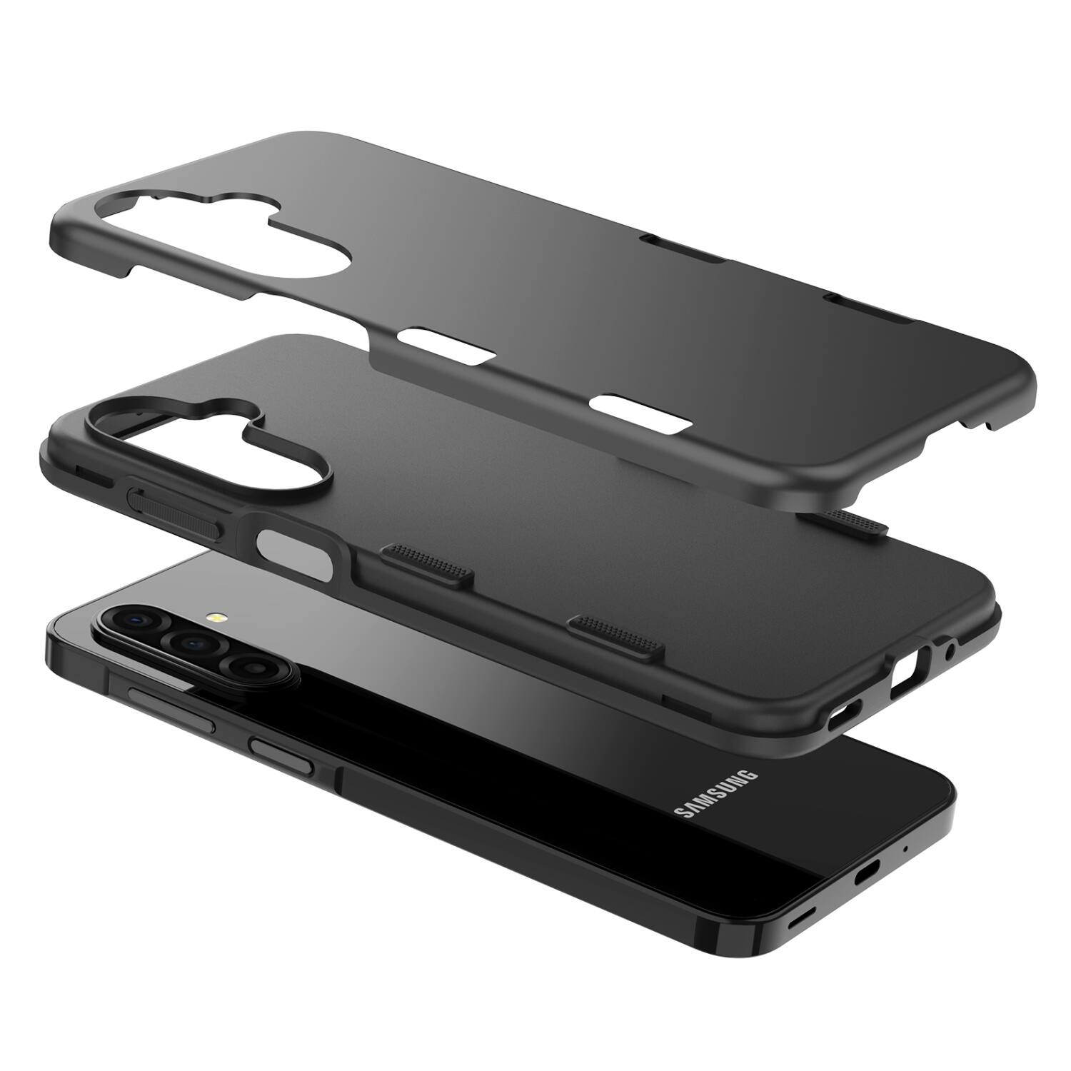 Alt View 4. Echelon - echelon Bravo Series Case for Samsung Galaxy A17 5G / Galaxy A16 5G - Black - Black.