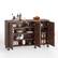 Alt View 1. Costway - 3-Door Buffet Sideboard Storage Credenza Cabinet Console Adjustable Shelf - Brown.