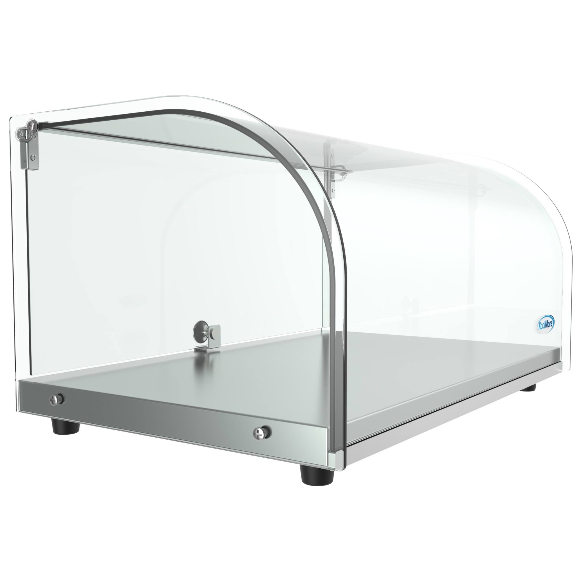 Alt View 6. Koolmore - 22 in. Countertop Bakery Display Case with Front Curved Glass and Rear Door, 0.9 cu. ft. DC-1C - Silver.