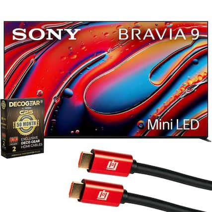 SONY BRAVIA 9
Mini LED
DECOCGEAR
CPS 50 MONTH
EXCLUSIVE DECO GEAR
INCLUDES HDMI CABLES
BUNDLE
CPS PREMIUM
CPE PROTECTION
1.11 0.0
2 TER DECO GEAR
2 PLAN PREMIUM PROTECTION