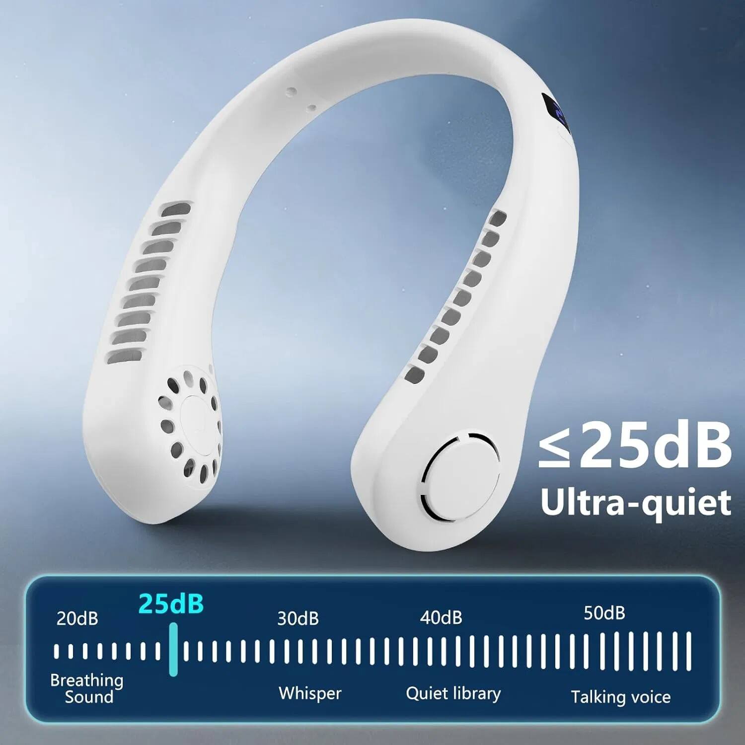 ≤ 25dB Ultra-quiet

20dB 25dB 30dB 40dB 50dB

Breathing Sound Whisper Quiet library Talking voice