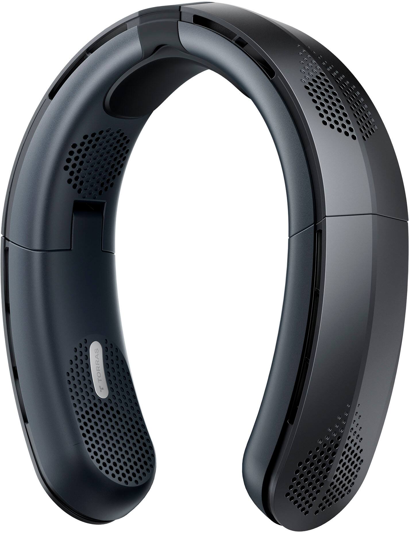 Angle. TORRAS - COOLiTE Portable Foldable Neck Fan - Space Black.
