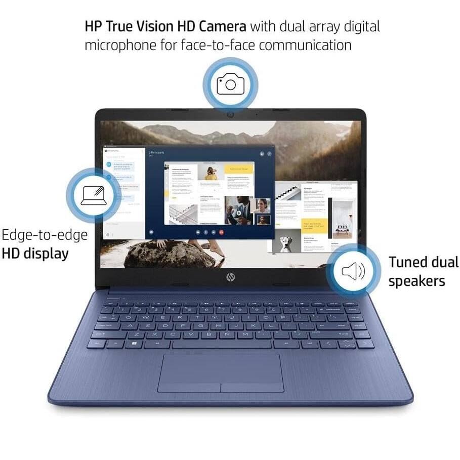 HP True Vision HD Camera with dual array digital microphone for face-to-face communication  
Edge-to-edge HD display  
Tuned dual speakers