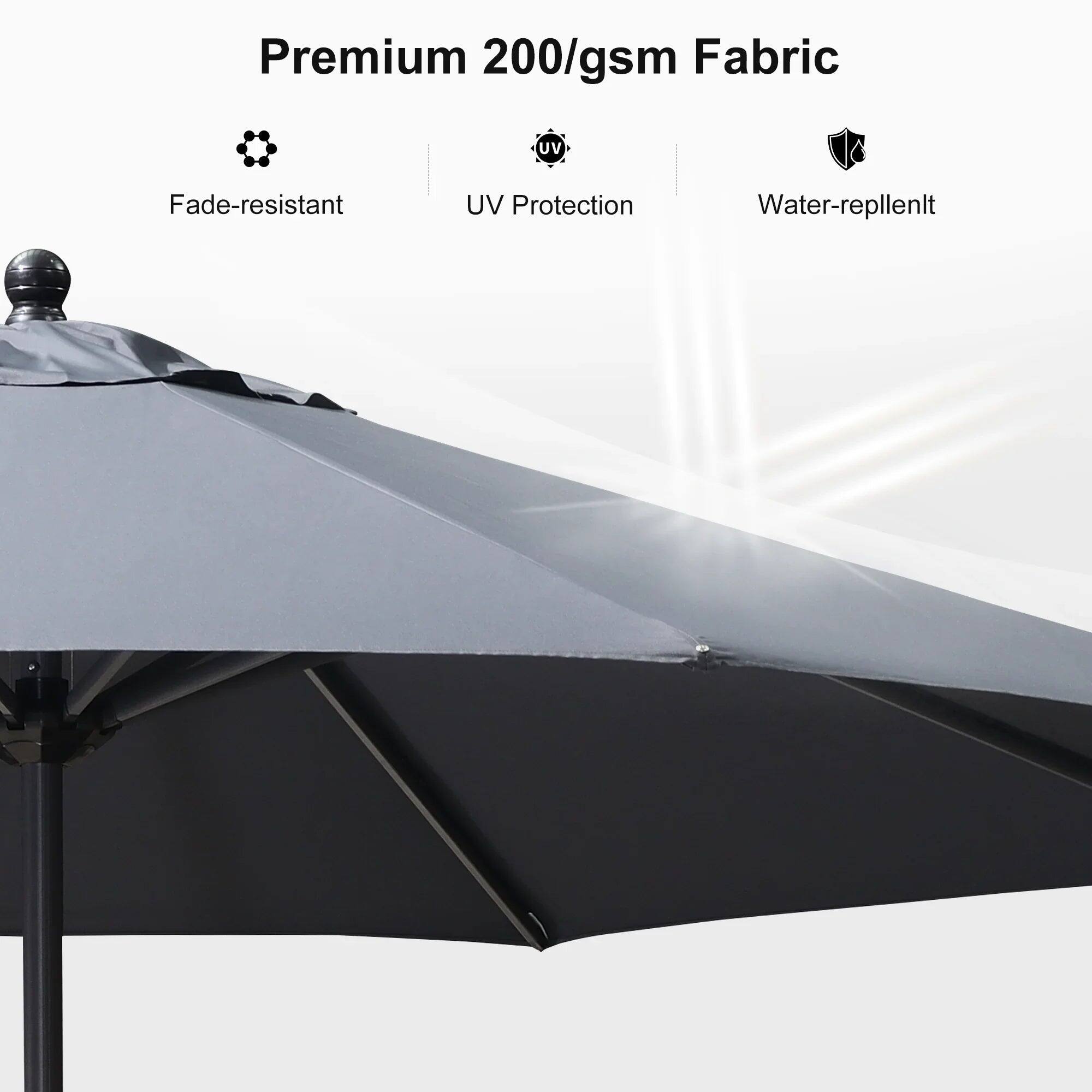 Premium 200/gsm Fabric

- Fade-resistant
- UV Protection
- Water-repellent