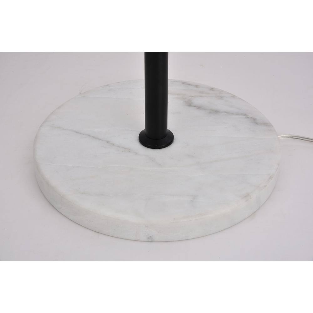 Angle. Living District - Eclipse 1 Light Black Floor Lamp With Frosted White Glass - Black And Frosted White.