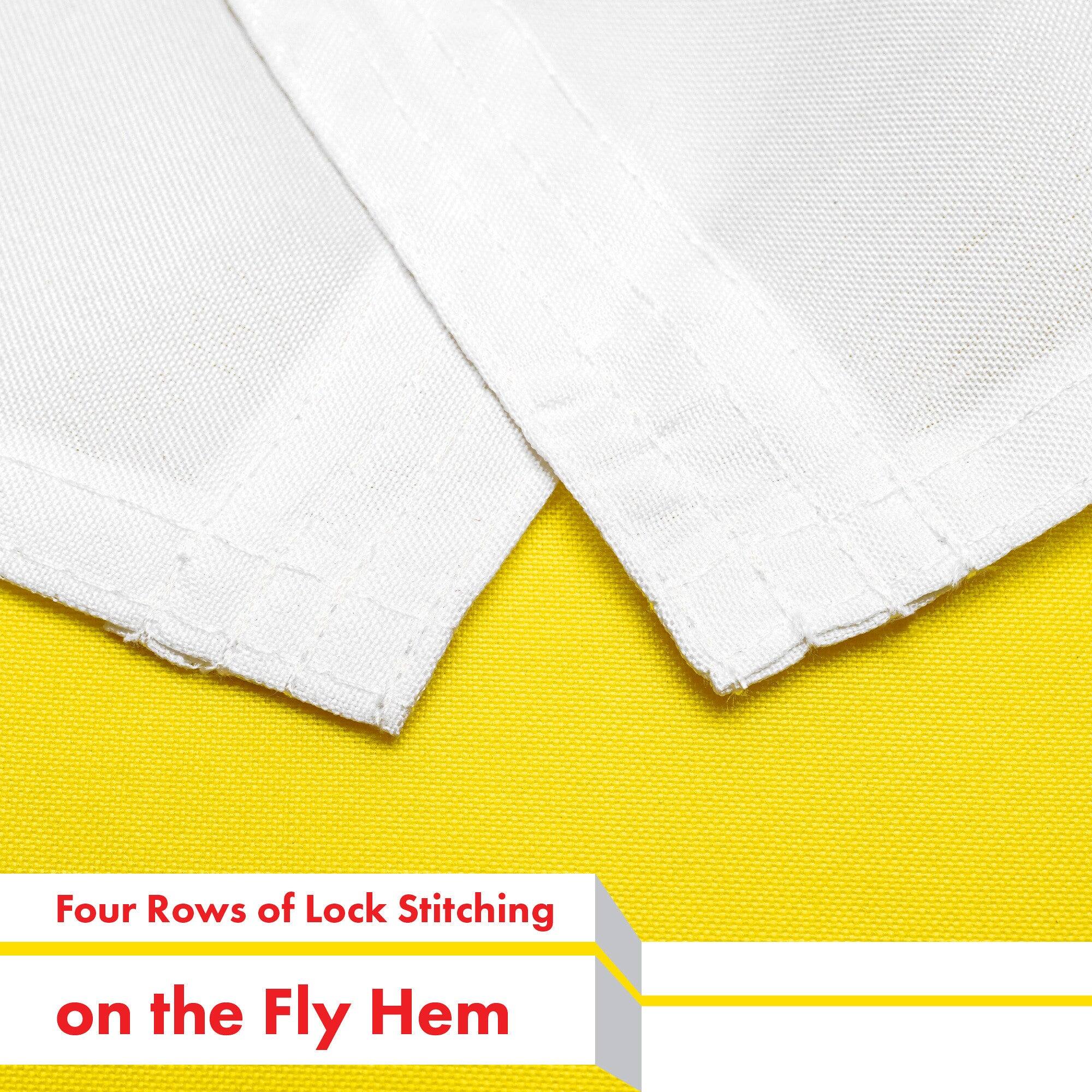 Four Rows of Lock Stitching on the Fly Hem