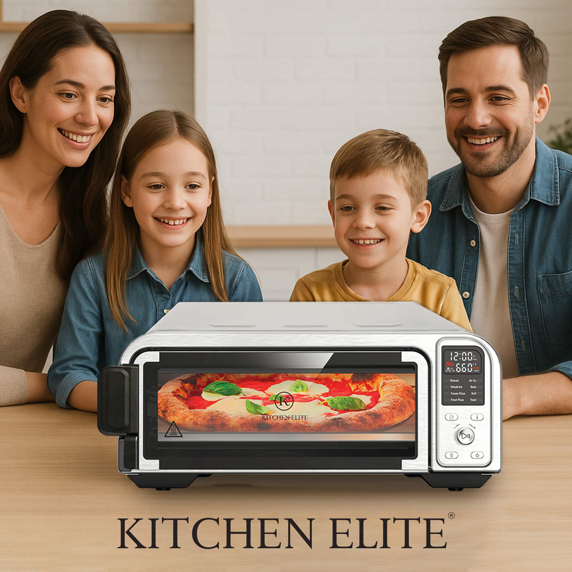 Kitchen Elite 8 in 1 Digital Air Fryer Toaster Convection Pizza