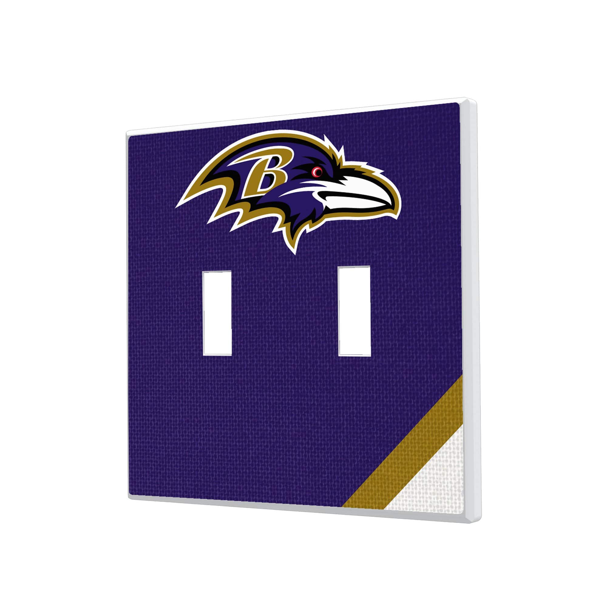 Keyscaper - Baltimore Ravens Diagonal Stripe Double Toggle Light Switch Plate - Multicolor price history on PriceWatchPro