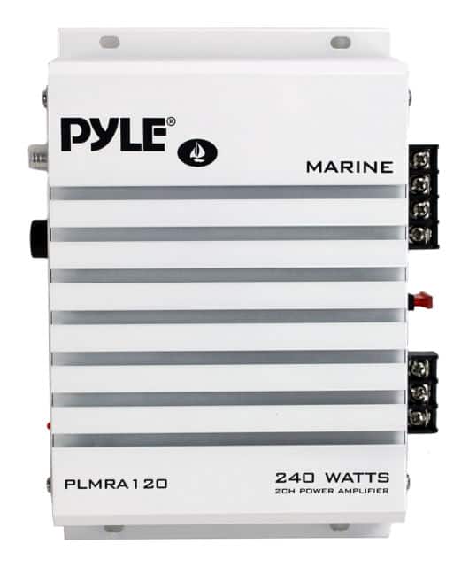 Pyle - PLMRA120 2-Channel 240 Watt Waterproof Marine Amplifier (White)