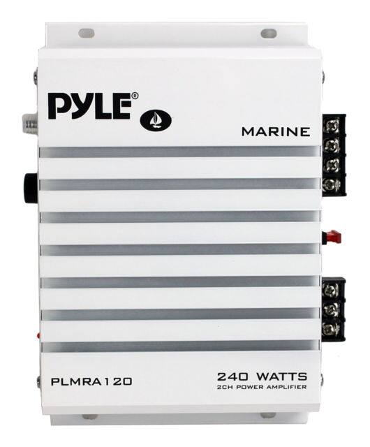 Pyle - PLMRA120 2-Channel 240 Watt Waterproof Marine Amplifier (White)