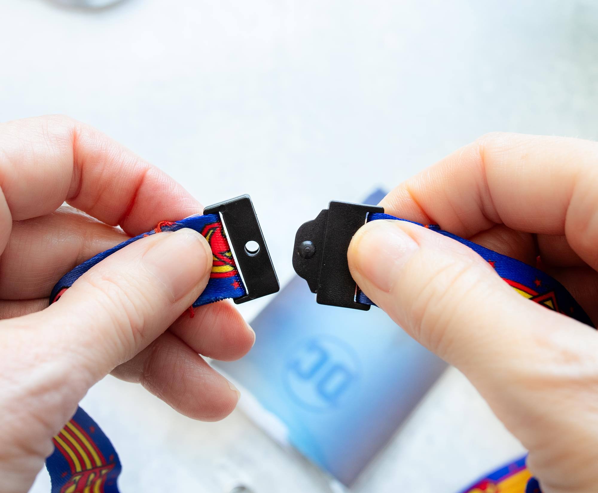 Alt View 4. DC Universe - DC Comics Superman 22-Inch Lanyard With ID Badge Holder And Logo Charm - Blue.