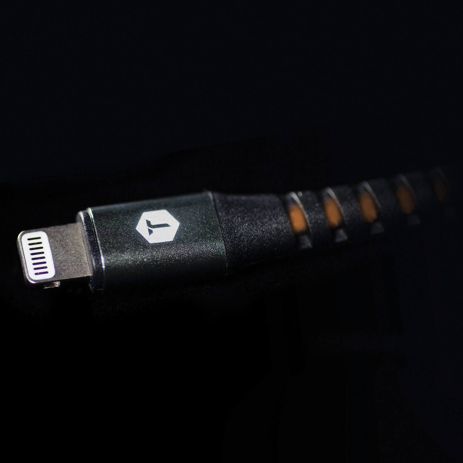 Back. ToughTested - Toughtested Tt-amc2-ip5 2-ft. Armor Flex Lightning Cable - black.