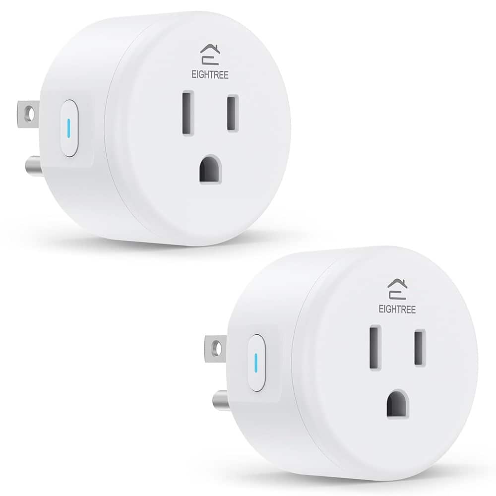 MOSZAR LLC - Smart Wi-Fi Plug, Works with Alexa & Google, Remote Control Timer - White