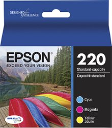 Epson - 220 3-Pack Ink Cartridges - Cyan/Magenta/Yellow - Front_Zoom