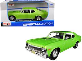 1970 Chevrolet Nova SS 1/24 Diecast Model Car by Maisto - Metallic Green
