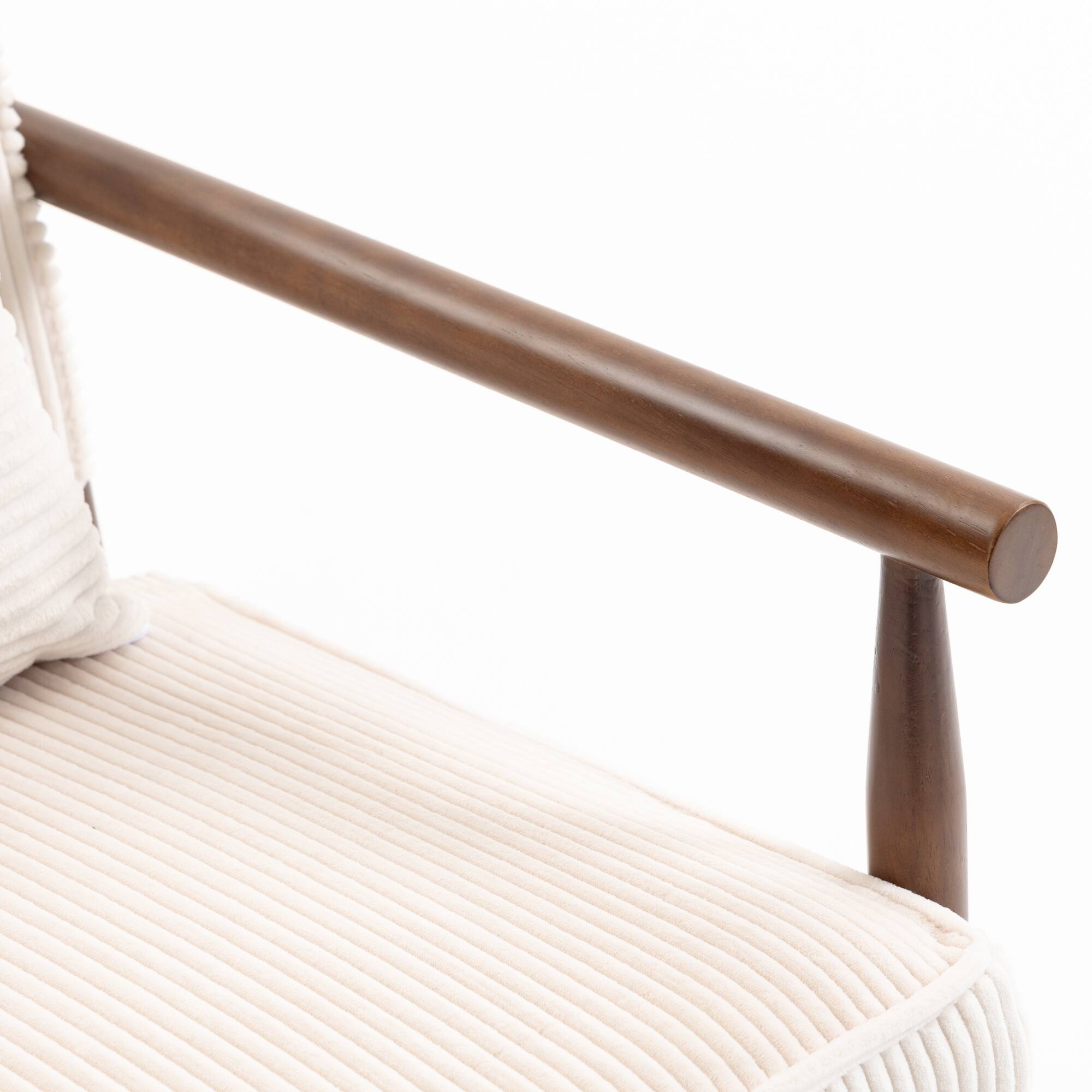 Alt View 1. GOODSILO - Modern Upholstered Accent Armchair with Hidden Storage and Waist Support Cushion for Living Room Bedroom - Antique White.