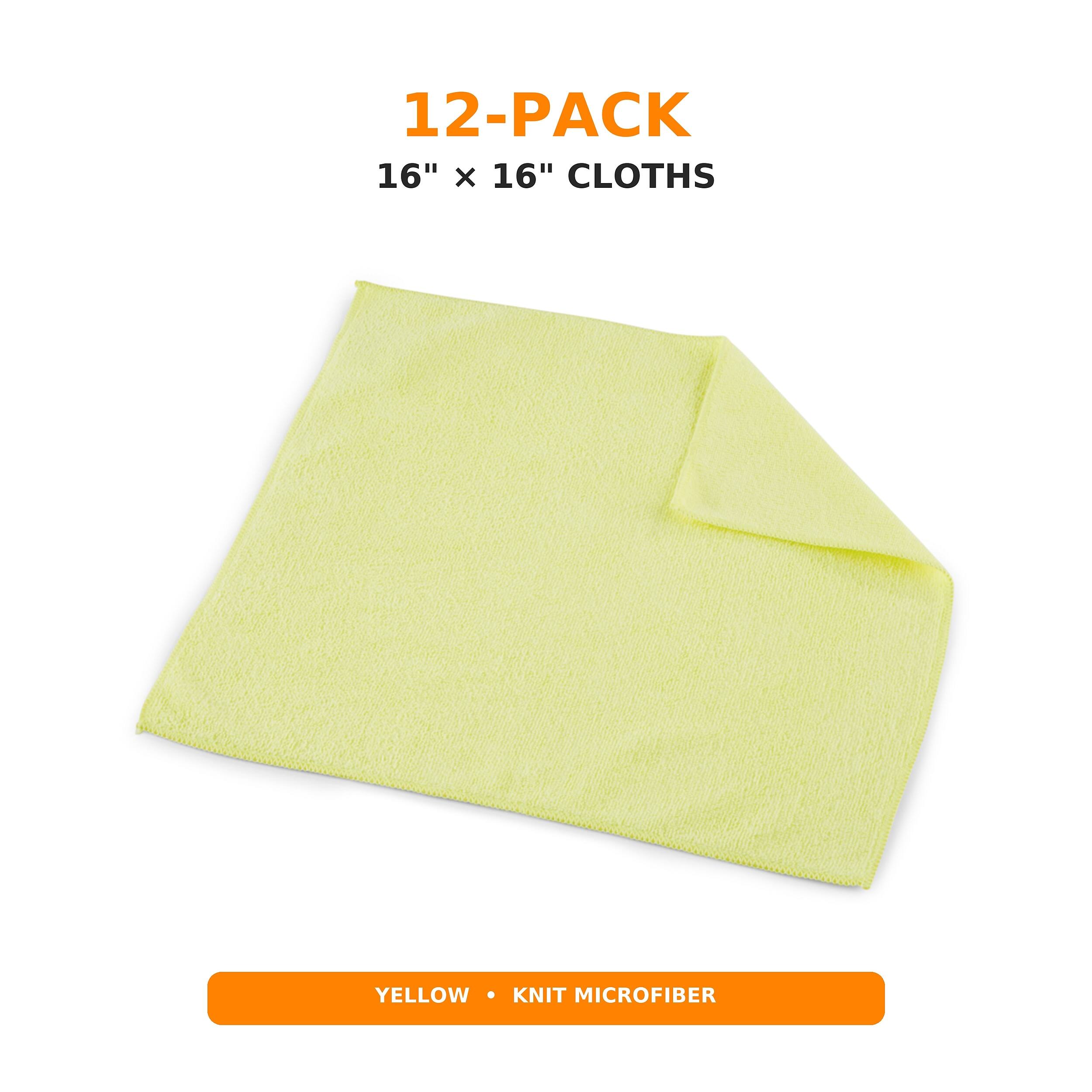 12-PACK 16" X 16" CLOTHS

YELLOW KNIT MICROFIBER