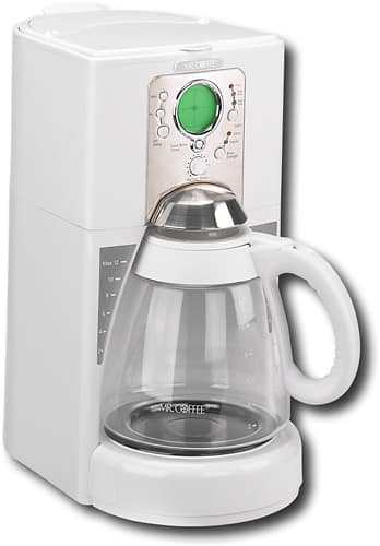 Best Buy Mr. Coffee 12 Cup Programmable Coffee Maker White Silver FTX20