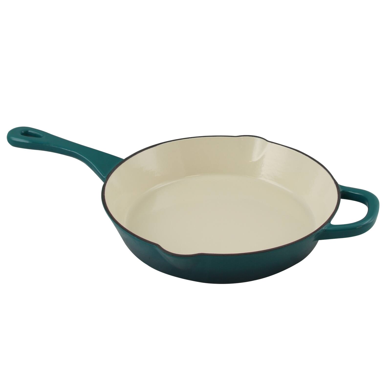 Alt View 3. Crockpot - Crock Pot Artisan 10 in. Round Enameled Cast Iron Skillet in Teal Ombre - Teal.