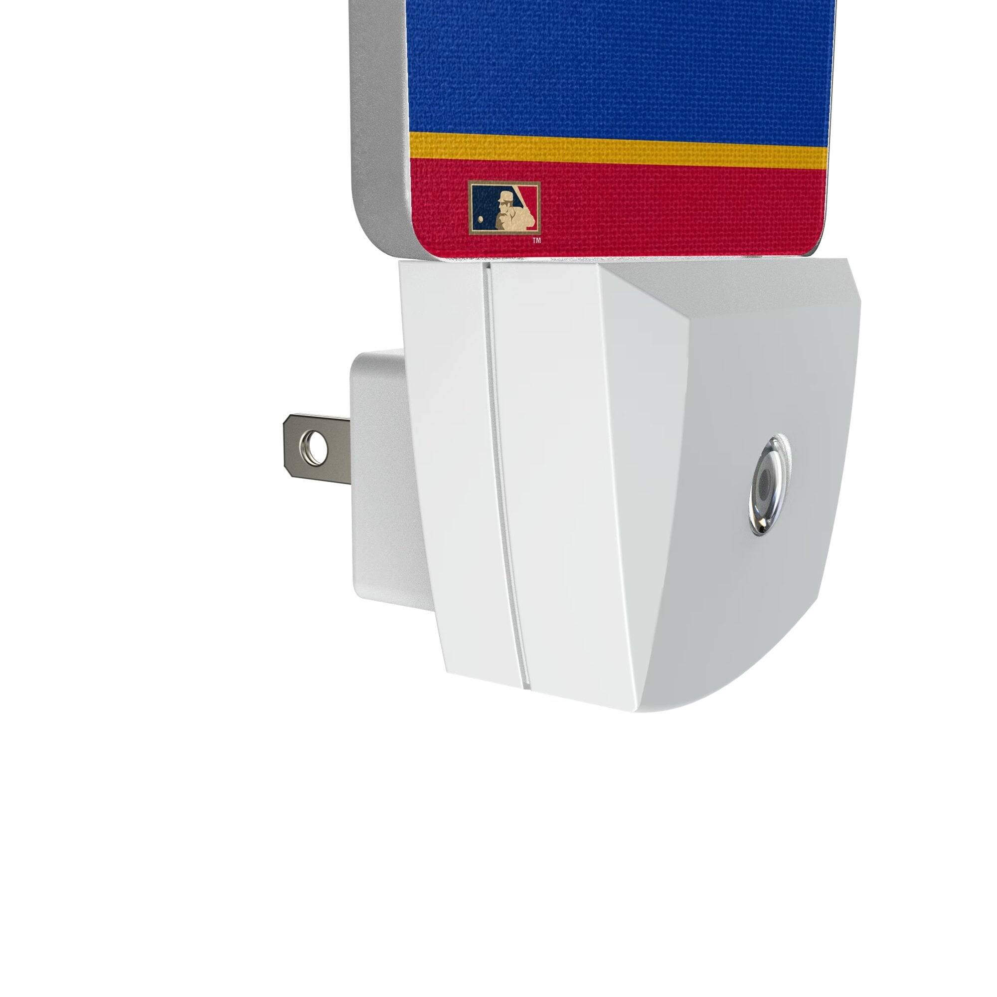 Alt View 2. Keyscaper - Atlanta Braves Stripe Design Nightlight 2-Pack - Multicolor.