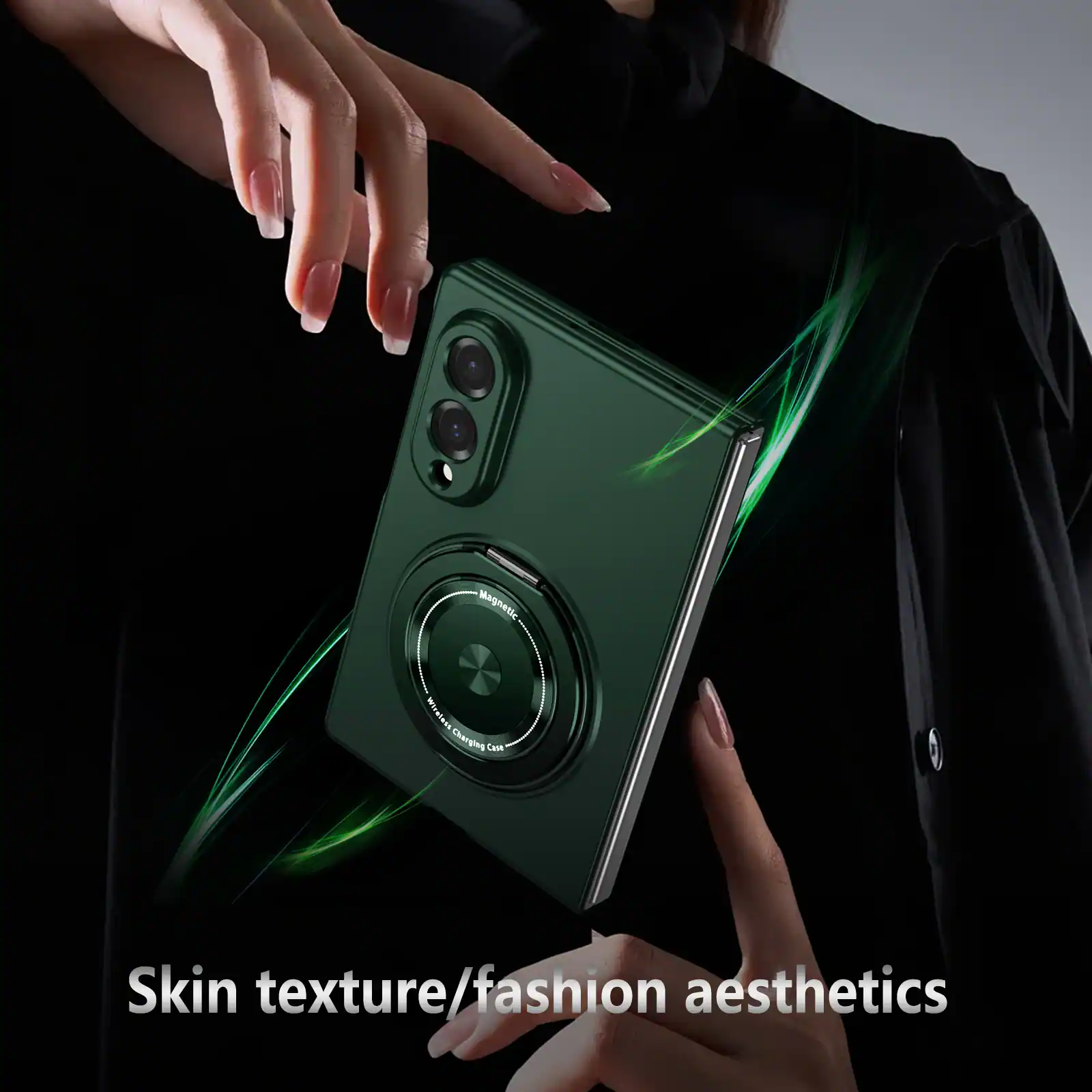 Magnetic Wireless Charging Case  
Skin texture/fashion aesthetics