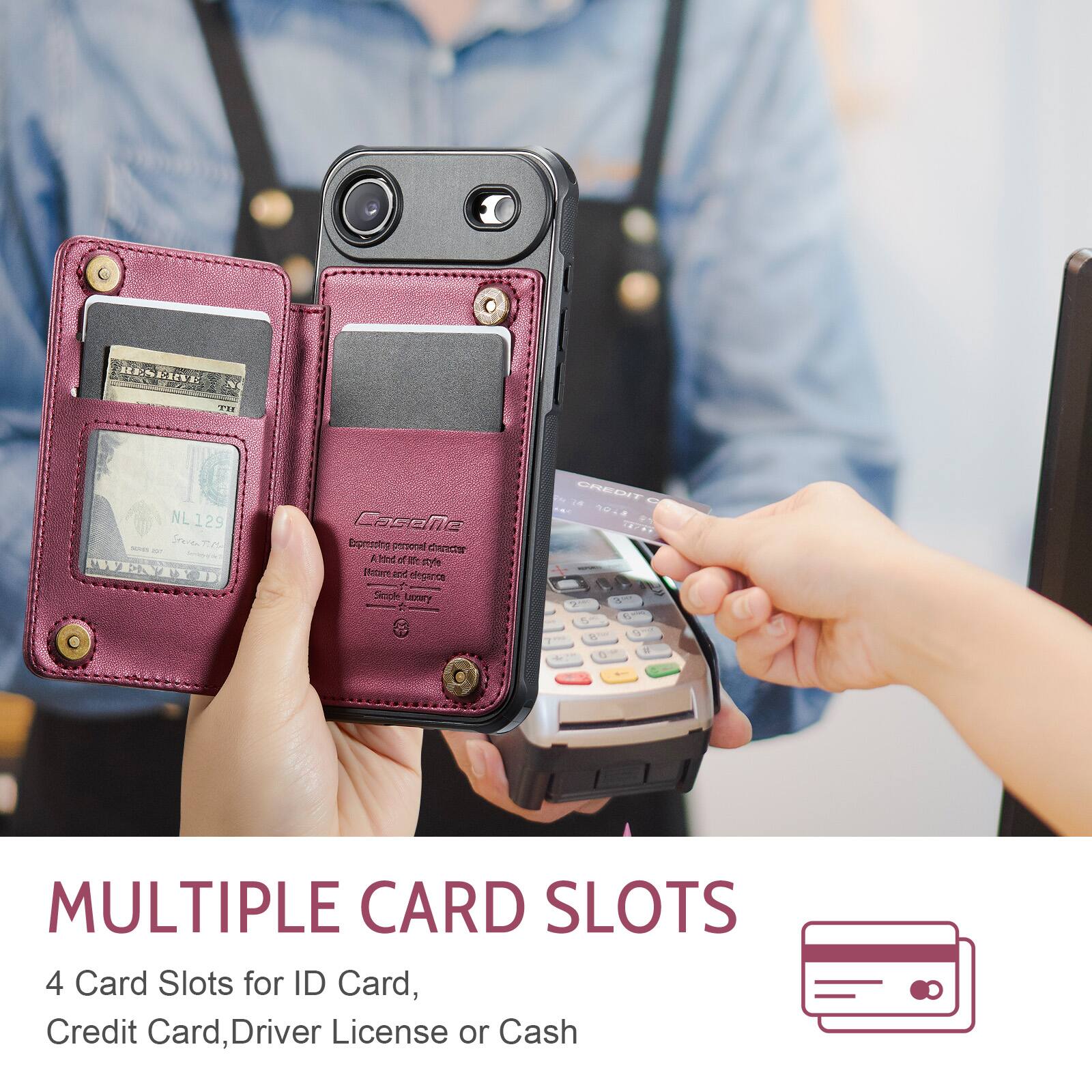 RENKIOE 1de F1 NL129 Shoe T2c - - U .D Casane Expressing proposed ddr A Mtnd of d style Pitere Ind elncarce A Scok LAUGRY GREUIT .2 .... 2 1 i 1s -  MULTIPLE CARD SLOTS 4 Card Slots for ID Card, Credit Card, Driver License or Cash