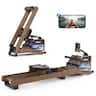 MERACH - Oak Wood Water Rowing Machines for Home with 12 Enhanced Resistance Blade - SOLID WOOD