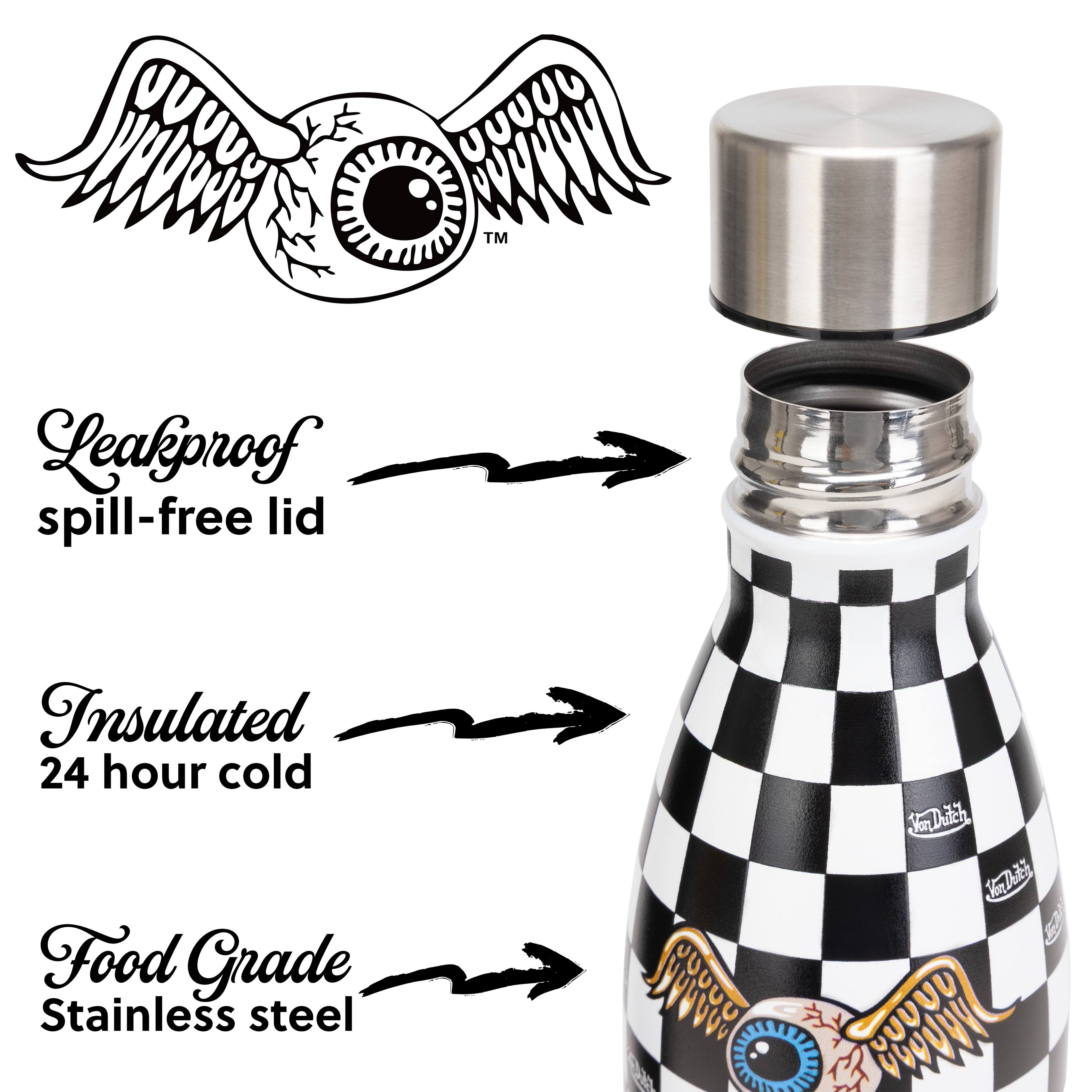 - Leakproof spill-free lid
- Insulated 24 hour cold
- Food Grade Stainless steel