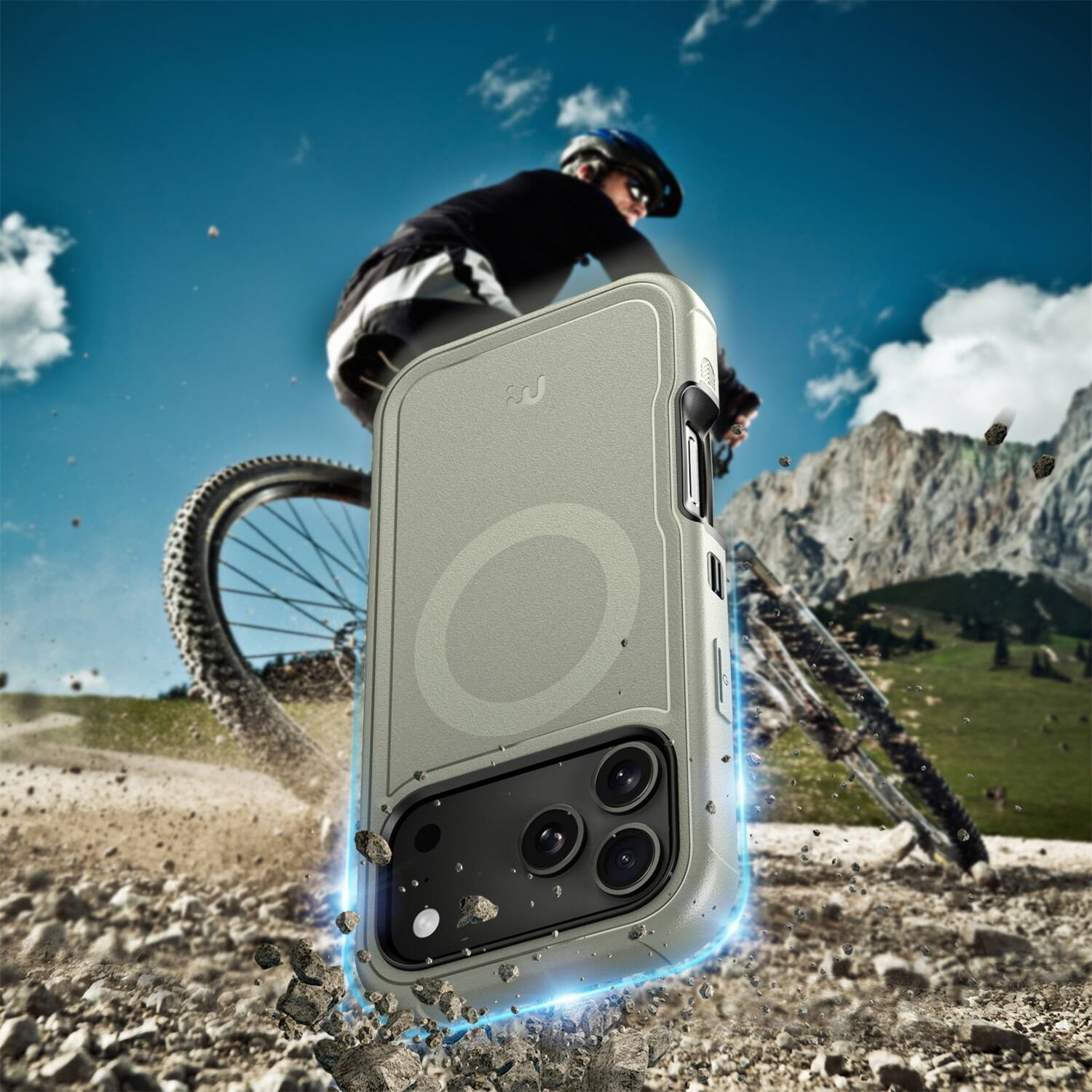 Alt View 3. Mybat Pro - MyBat Pro Maverick Series Rogue Edition MagSafe Case for Apple iPhone 17 Pro - Grey - Grey.