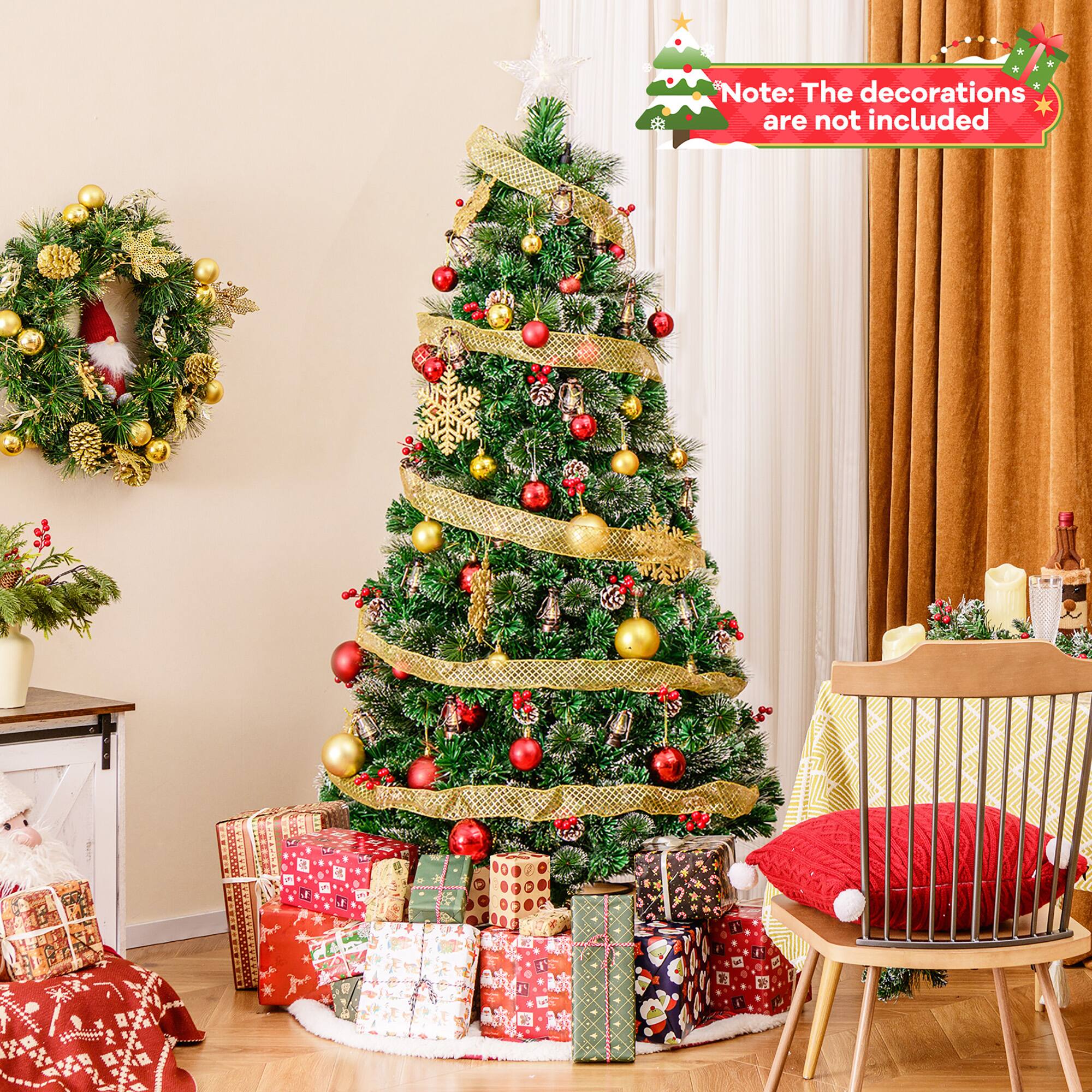 Note: The decorations are not included