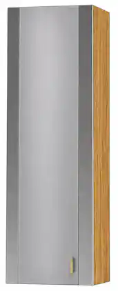 AGA - 12W x 48H x 13D Upper Cabinet - LH - Oak - Stainless Steel