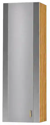 Front. AGA - AGA 12W x 48H x 13D Upper Cabinet - LH - Oak - Stainless Steel - Stainless Steel.