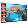 VEVOR - Manual Pull Down Projector Screen, 100 inch 16:9 4K 1080 HD Retractable Projector Screen, Auto-Locking Projection Screen - White