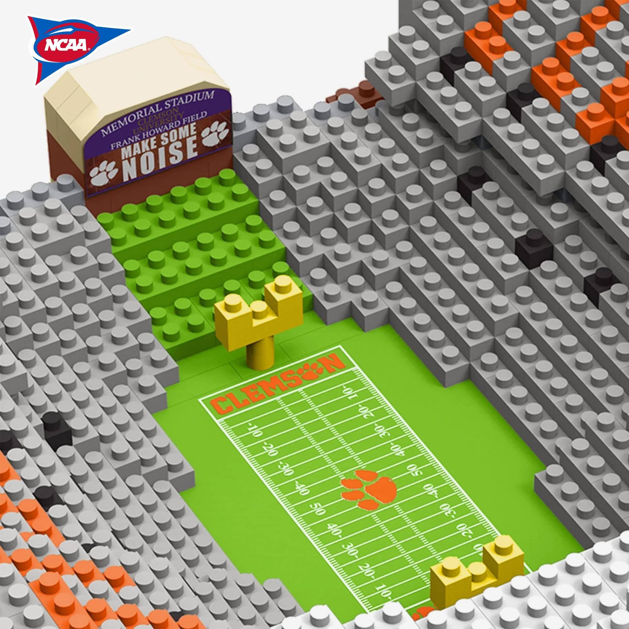 NCAA  
STADIUM  
MEMORIAL STADIUM  
FRANK HOWARD FIELD  
MAKE SOME NOISE  

CLEMSON  
10- 20- 30-  40- -30 50   20 -30 40- -20 30-  20- 10-