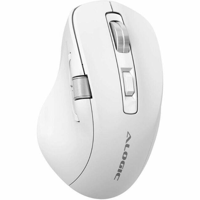Alogic - APEX Wireless Performance Mouse - Wireless - Bluetooth/Radio Frequency - 2.40 GHz - Rechargeable - Scroll - Wireless - White