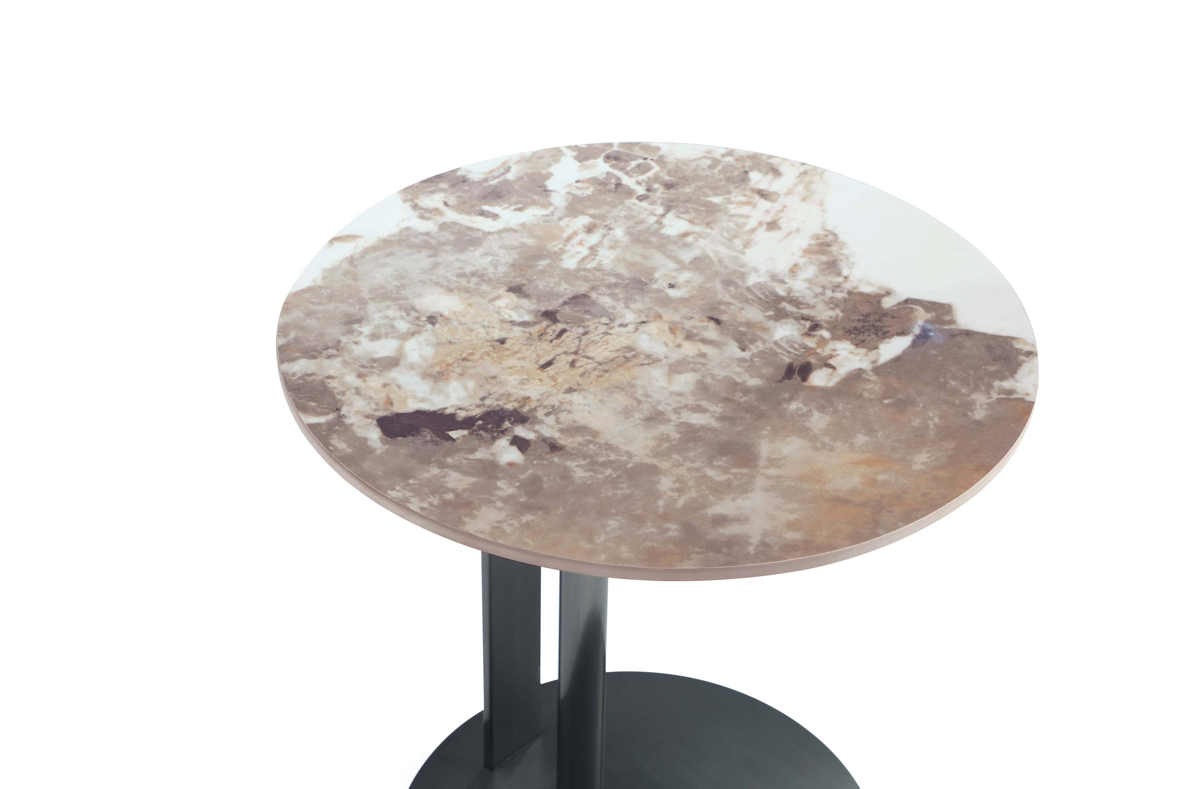 Alt View 1. Manhattan Comfort - Alondra Modern Glam Sintered Stone Top End Table - Black.