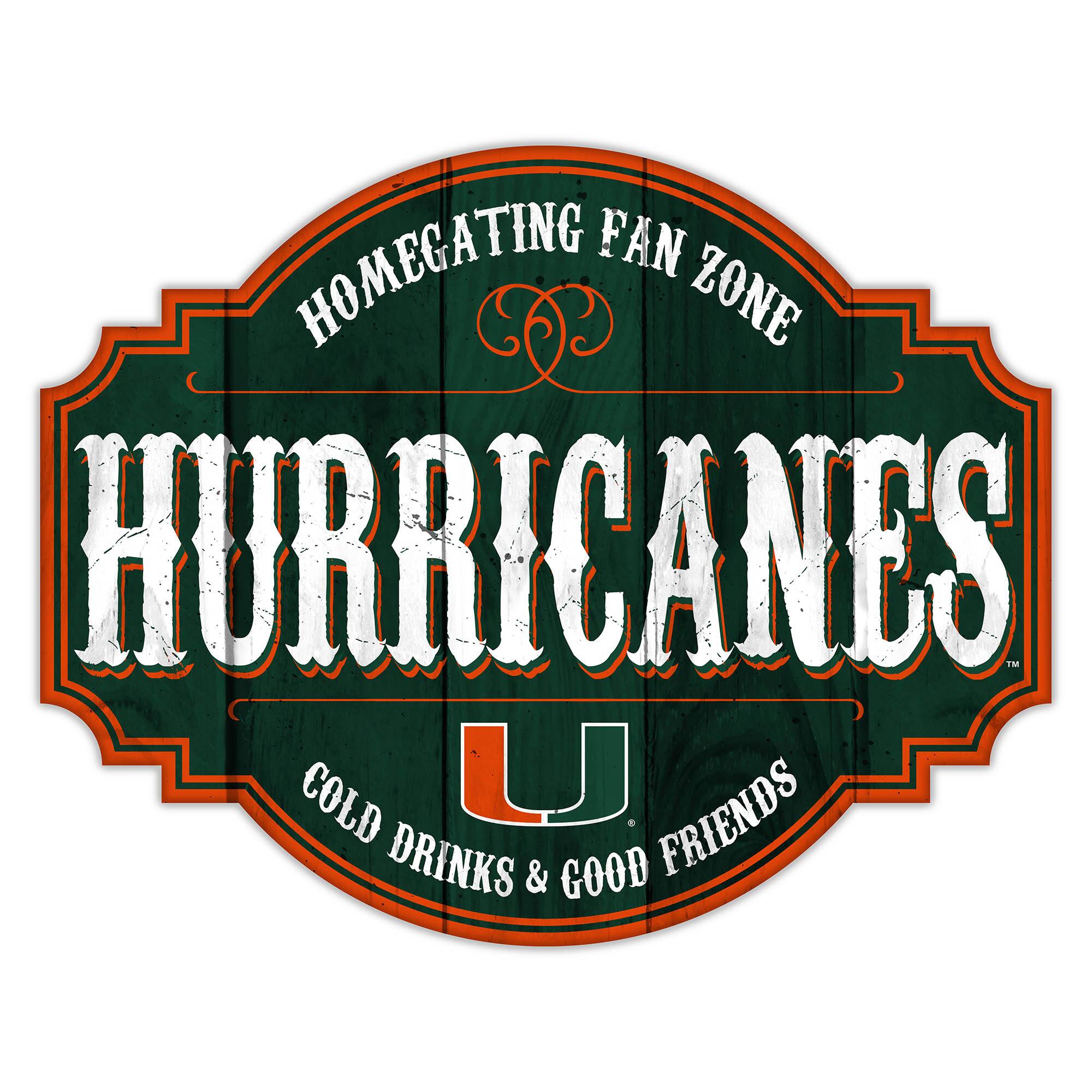 Fan Creations - Miami Hurricanes 24'' Homegating Tavern Sign - Multicolor