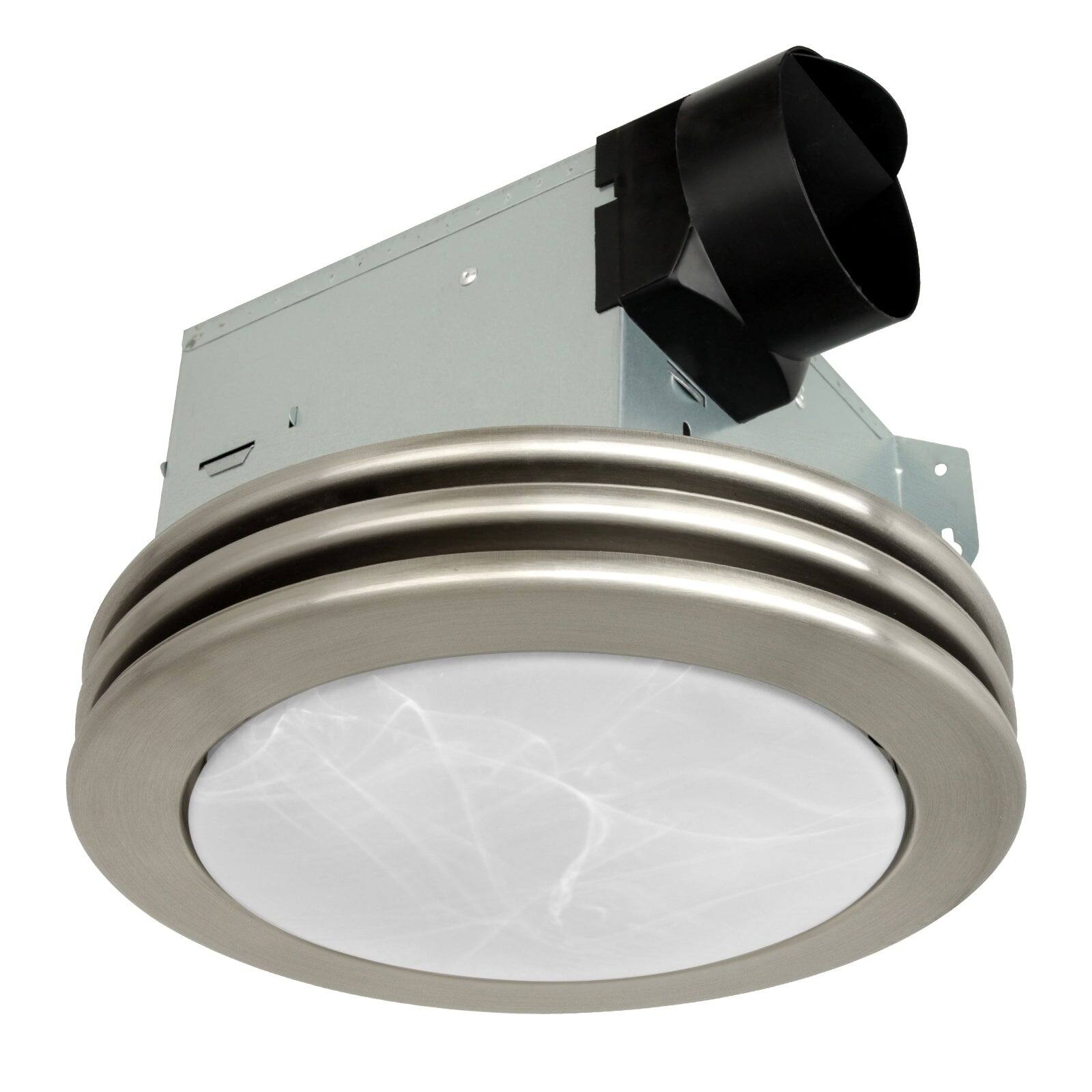 Front. Akicon - Decorative Oil Rubbed Bronze 80 CFM Ceiling Bathroom Exhaust Fan with LED Light - Oil Rubbed Bronze.