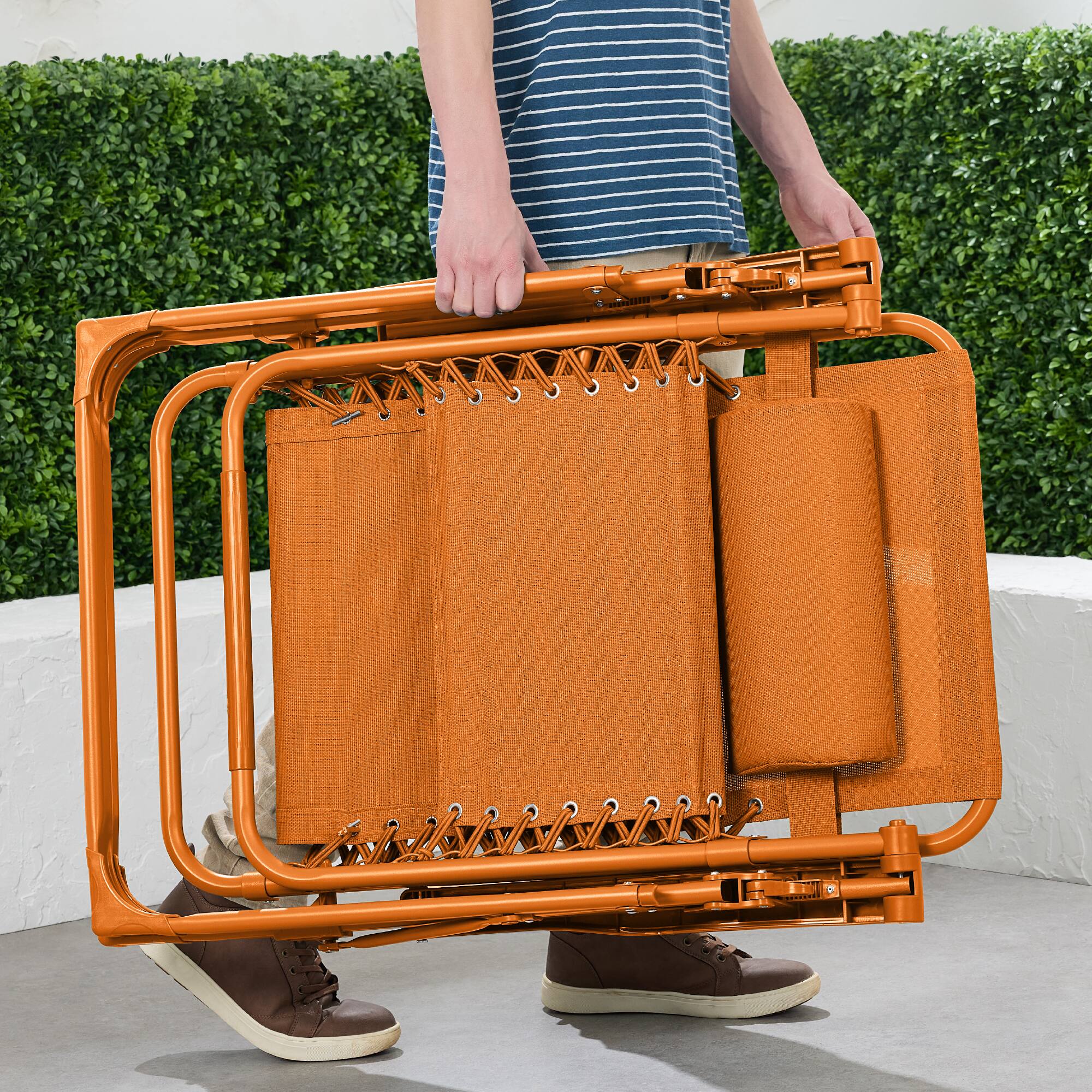 Alt View 2. Best Choice Products - Best Choice Products Monochromatic Zero Gravity Chair, Folding Patio Recliner w/Side Tray, Headrest - Tangerine - Tangerine.