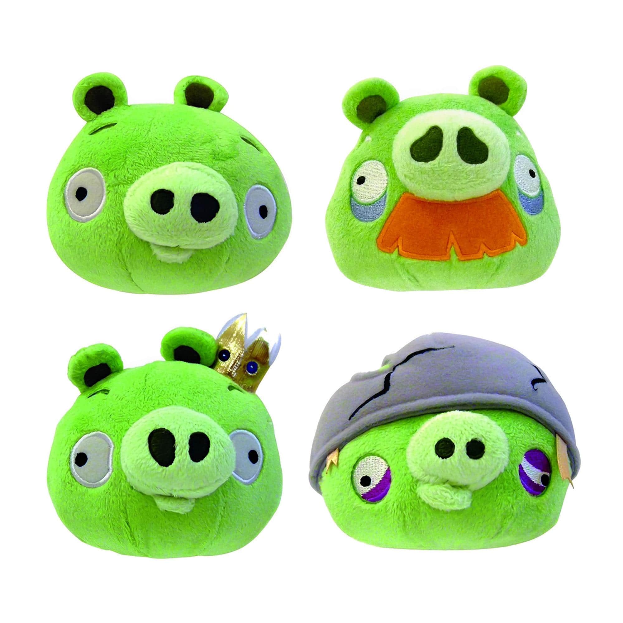 Commonwealth Toys - Angry Birds 8" Plush Assortment: Set of 4 Pigs - Green