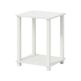 FurniFact - Nightstand Set with Engineered Wood Finish and Modern Design - White