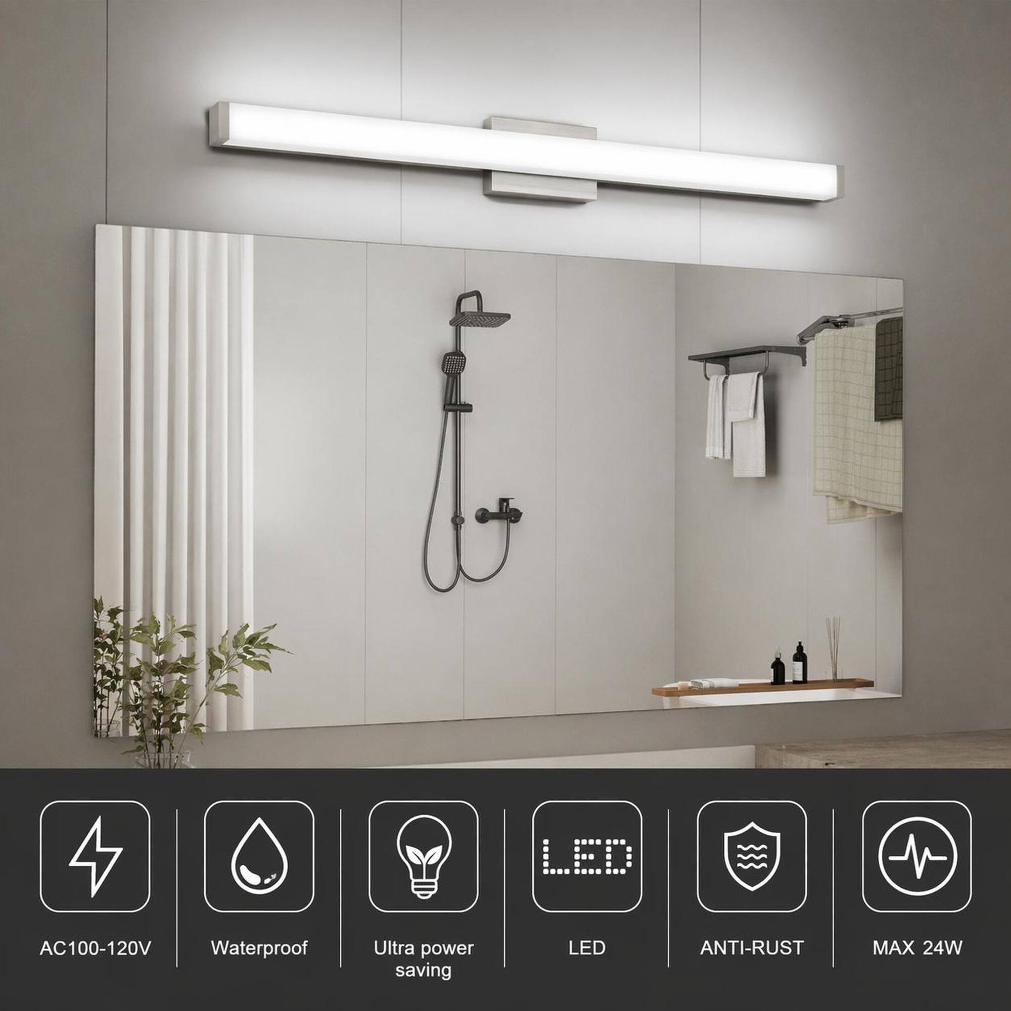 - LED
- AC100-120V Waterproof
- Ultra power saving
- LED
- ANTI-RUST
- MAX 24W