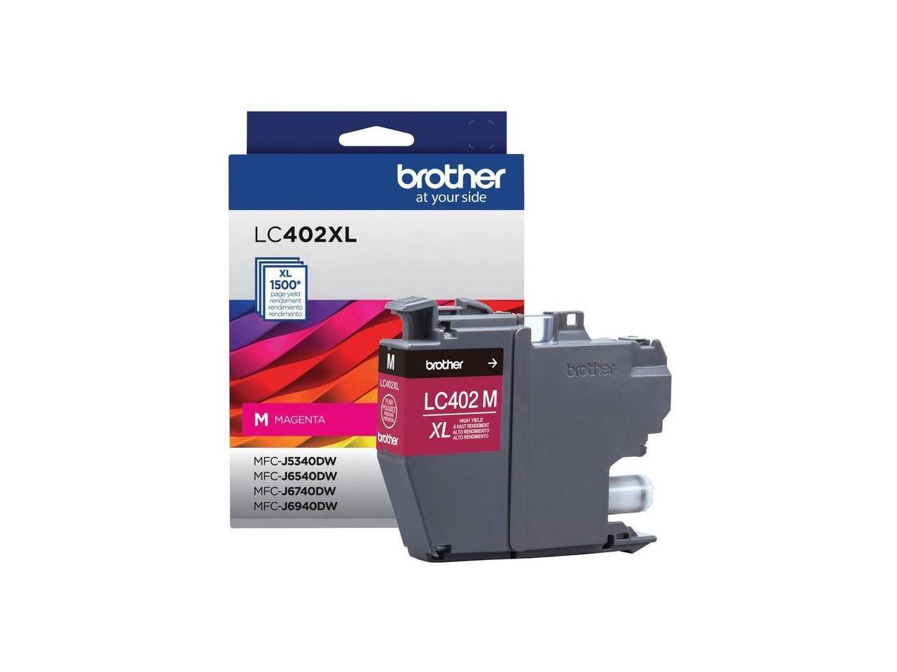 brother at your side LC402XL XL 1500 page-yield rendement rendimiento rendimento M MAGENTA MFC-J5340DW MFC-J6540DW MFC-J6740DW MFC-J6940DW M brother LCASDAL LC402 M X HOGM THLD E IOCOO brother XL ALTO ATO FDOMEN ENOMENTO brother